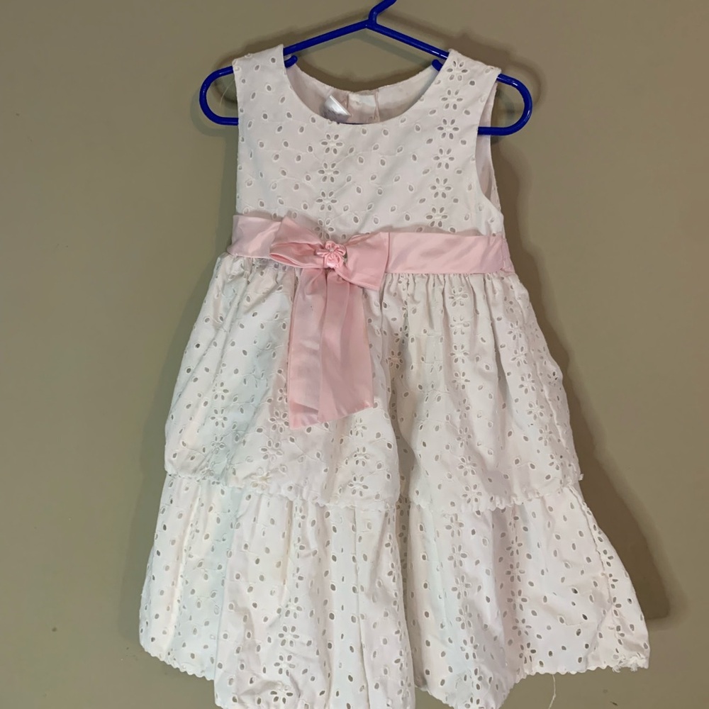 Prince White and Cream Sleeveless Sundress